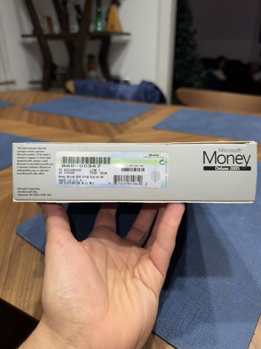 RARE Microsoft Money Deluxe 2005 PC Software Managing RARE Microsoft Money Deluxe 2005 PC Software Managing