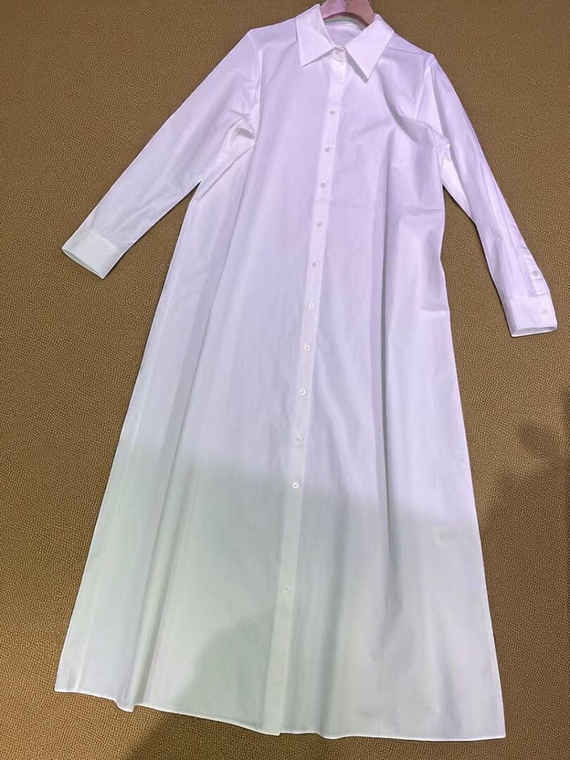 FILA Abito Camicia Lunga The Row 100% Cotone Bianco Manica Lunga Taglia:S Donna 2025 SS