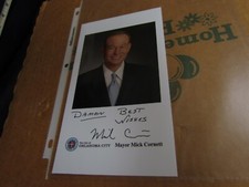 Mayor Mick Cornett autographed Photo 