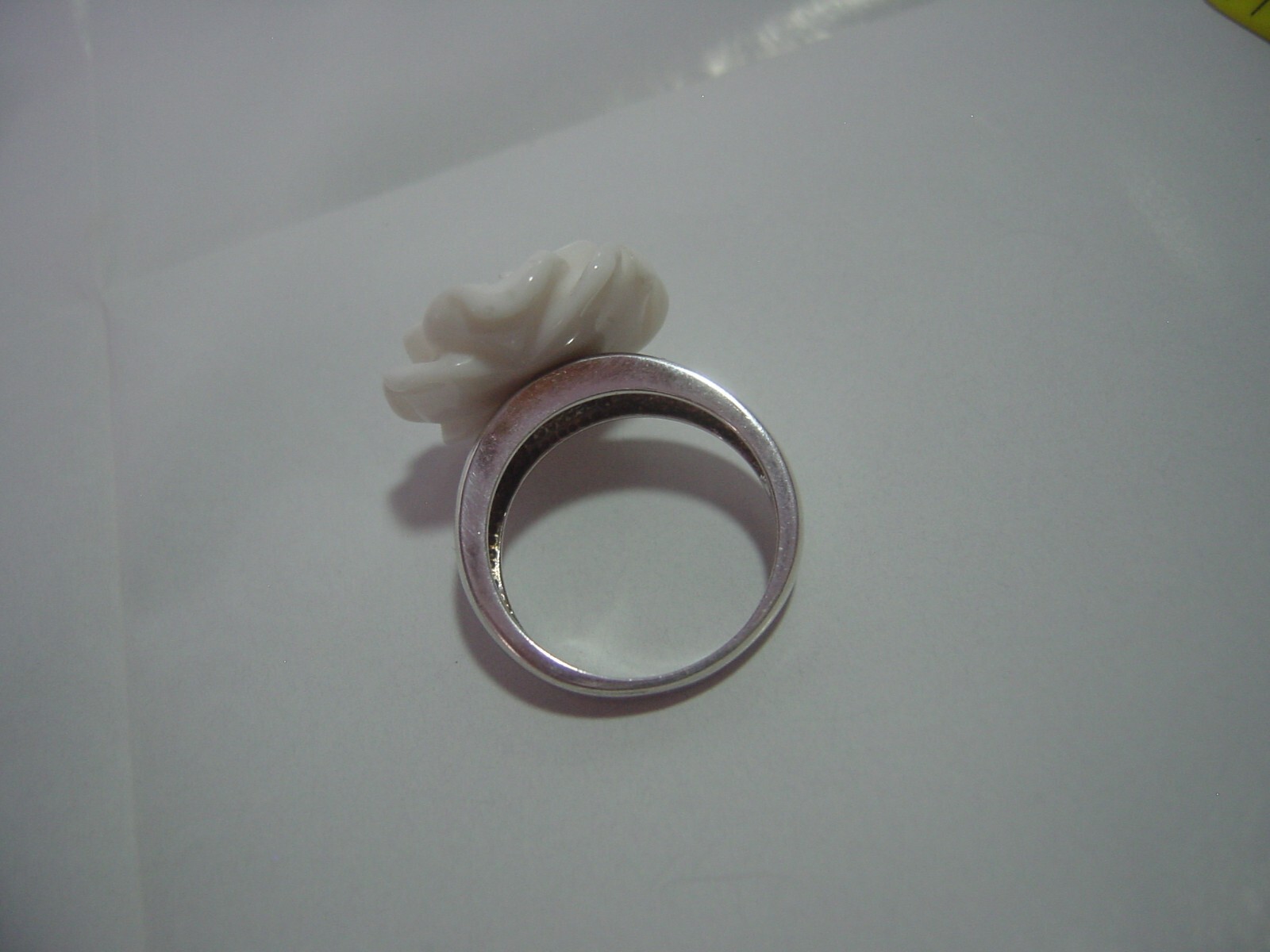 fabulous solid Silver Ring-natural beautiful whit… - image 3