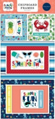 Carta Bella~BEACH PARTY ~chipboard frames set~Really nice! Quick Ship!!
