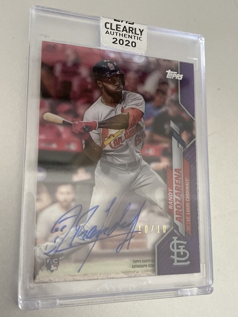 Randy Arozarena Rookie SSP Topps Clearly Authentic Autograph Purple 10/10
