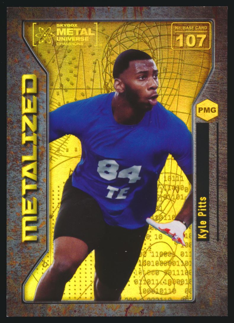 2021 Metal Champions Precious Metal Gems PMG Orange #107 Kyle Pitts RC 053/100