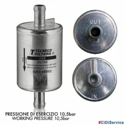 LPG gas filter methane system Landi Renzo 10.5 bar Fiat Opel Citroen Peugeot
