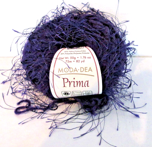 Moda-Dea Prima Eyelash Yarn 50g Bulky #5 Nylon Polyester - Various Colors - Picture 10 of 30