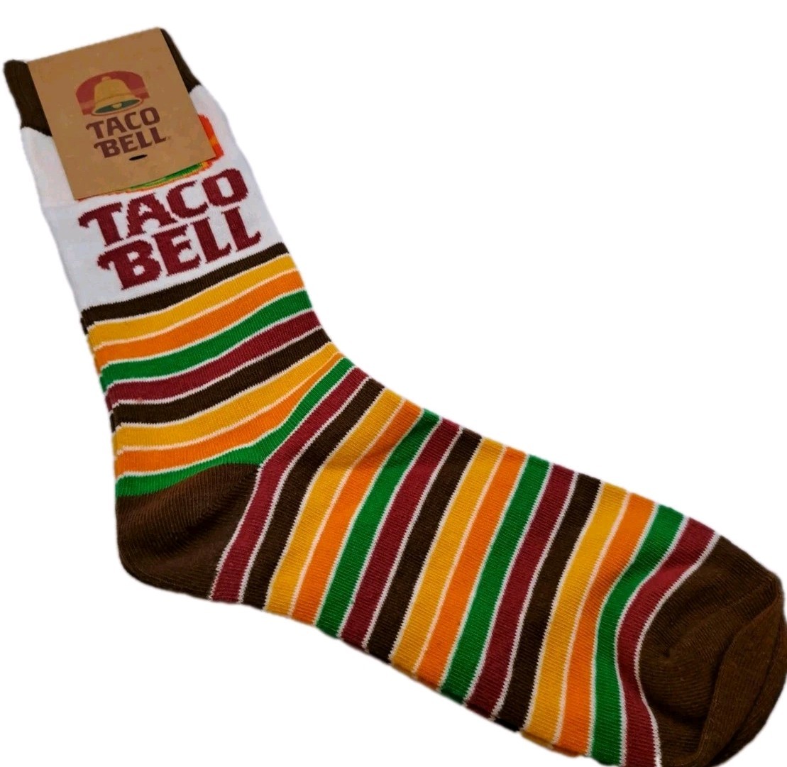 SAOLA Calze Taco Bell nuove retrò solo dipendenti tifosi ricompense bordo arrotondamento
