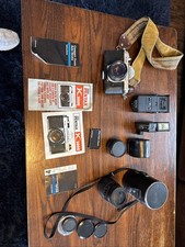 Asahi Pentax K1000 35mm SLR Film Camera Bundle w/ Xtra Lens, Manuals  Straps