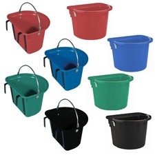 Stalleimer mit Metallhalterung Futtereimer Bügel Pferde Eimer Stall Futtertrog