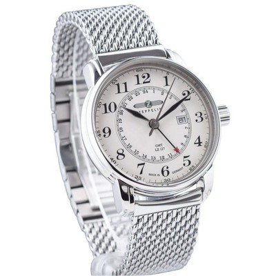 Zeppelin LZ127 Graf Zeppelin 7642M-5 Dual Time Beige Dial Men's Watch