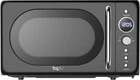 Retro 20L Microwave Oven - 8 Cooking Modes & Quick Defrost - 700W Black