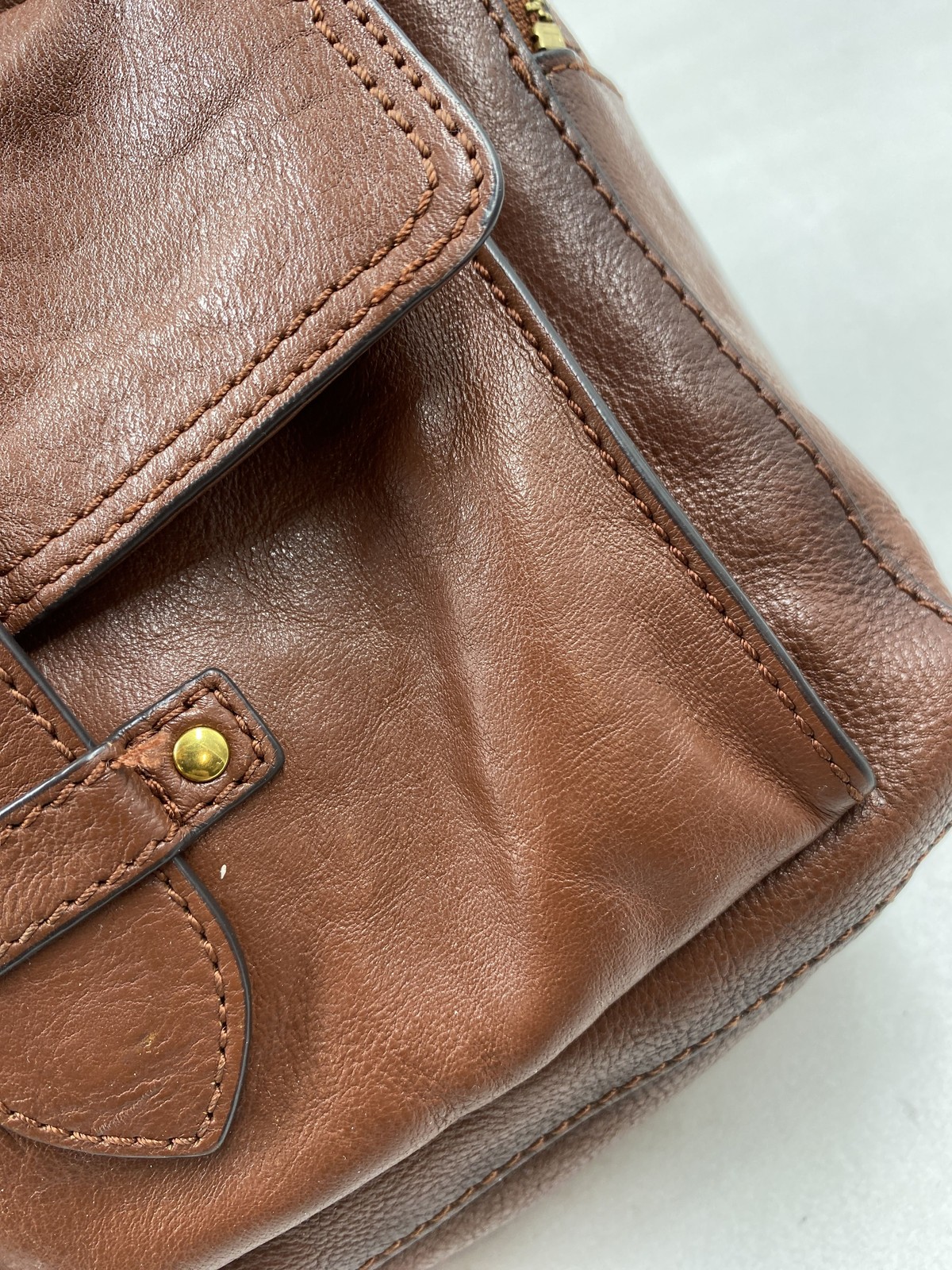 Frye Brown Leather Backpack - image 6