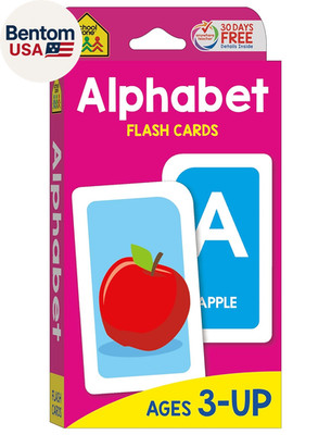 School Zone Alphabet Flash Cards: 56 Cards, Toddler, Preschool, Learn the Abc'S,