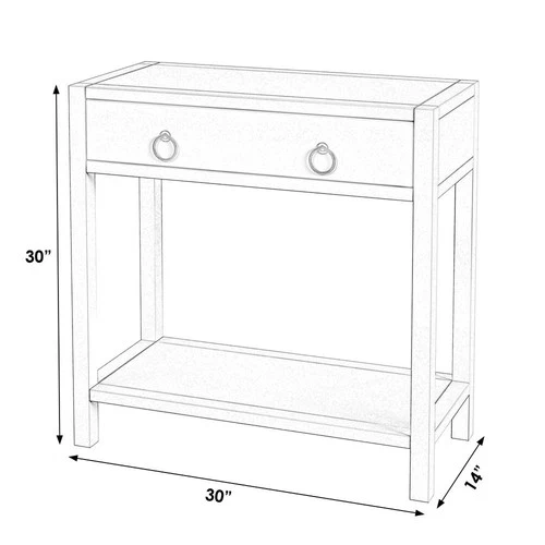 Lark 30" Wood 1-Drawer Nightstand, White - Picture 4 of 8