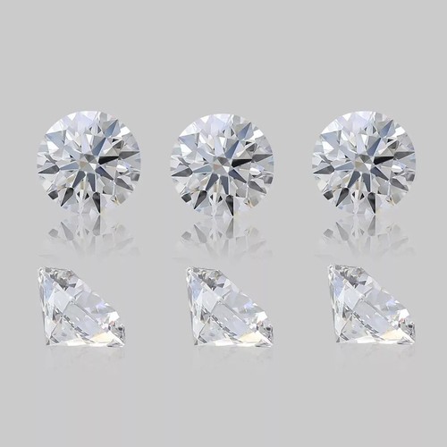 Certified 1.1 mm Round Cut CVD Diamond J Color VVS/VS Clarity 50 Pcs Lot - Picture 4 of 8