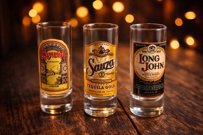 3x Gläser Shot Shottino Closed Sauza Tequila Long John Kahlua