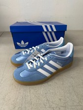 adidas Women's Gazelle Indoor Blue Metallic/White/Gum JS1407 j - BRAND NEW