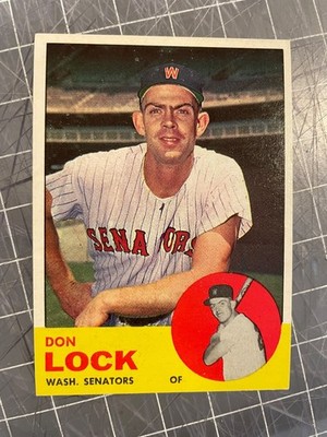 1963 TOPPS #47 DON LOCK WASHINGTON SENATORS BASEBALL CARD NM/MT