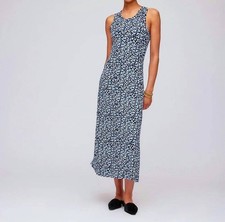 Karen Kane Sleeveless Side Slit Midi Dress Blue