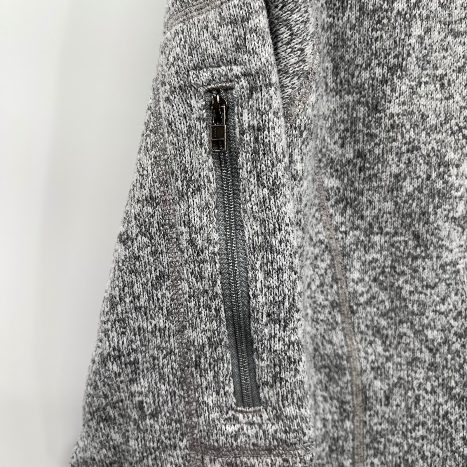 Patagonia Fleece Quarter Zip Pullover Gray Speckled Equestrian Logo Women's M thumbnail 7