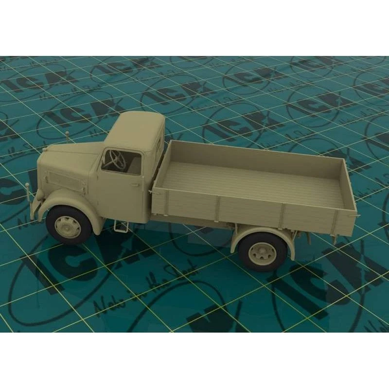 Modellino Camion Magirus S330 Tedesco (1949 Produzione) ICM 35452 1/35ème Ma - Immagine 2 di 4