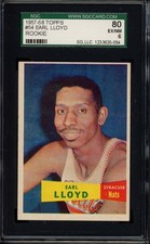 1957 Topps #54 Earl Lloyd Rookie SGC 6 Vintage HOF RC Basketball Card (054)