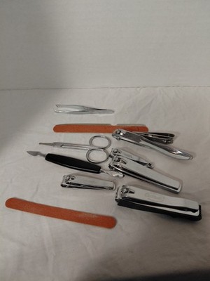 Vintage Lot Of Toe Toenail And Fingernail Clippers With Tweisers And Nail Files