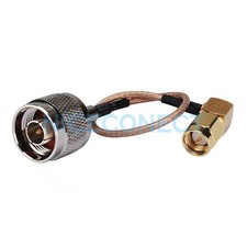 SMA Male Right Angle to N Male Plug Jumper Lot RF Pigtail Coaxial Cable RG316