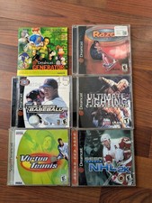 Razor Freestyle UFC NHL2K Virtua Tennis World Series Baseball Sega Dreamcast Lot