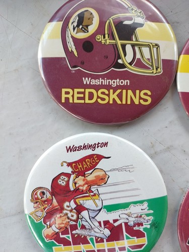 3 1/2" Vintage Washington Redskins Team Pin Badge Set Of 5 | eBay