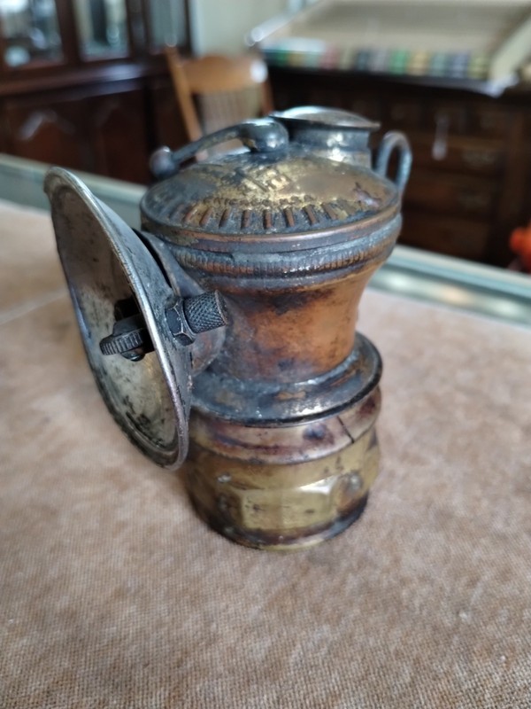 Vtg AUTO-LITE Carbide Miners Mining Lamp #C3