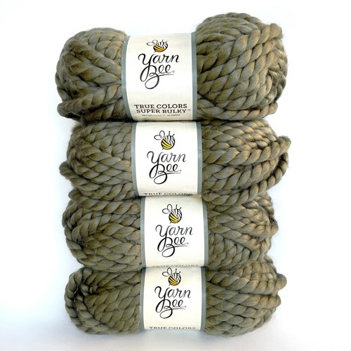 4 Skeins Yarn Bee True Colors Super Bulky 10 oz September Sage Same Dye ...
