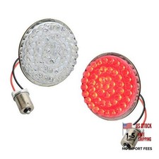 1156 Rear LED Turn Signals, 2 Inch Bullet Motorcycle Tail Lights 1156 Rear Red