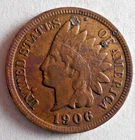 1906 UNITED STATES PENNY - INDIAN HEAD - Great Coin - Lot #U2