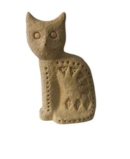 Vintage Mid Century  Flavia Montelupo Rimini Unglazed Ceramic Cat Italy