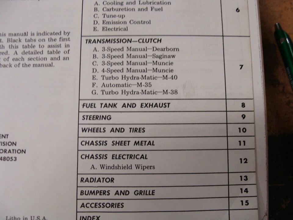 1970 庞蒂亚克工厂服务手册卷 1/2 GTO Grand Prix Firebird TA — 第 4/4 张图片