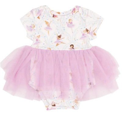 ANGEL DEAR NWT Bamboo Tutu Twirl BALLERINA Romper Dress 3-6m
