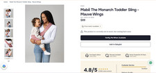 Mabe The Monarch Toddler Sling - Mauve Wings