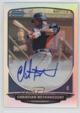 2013 Bowman Chrome Prospects Refractor 180/500 Christian Bethancourt Auto 2x4