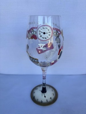 Lolita Designs  It s 5 O clock Somewhere  Wine Glass