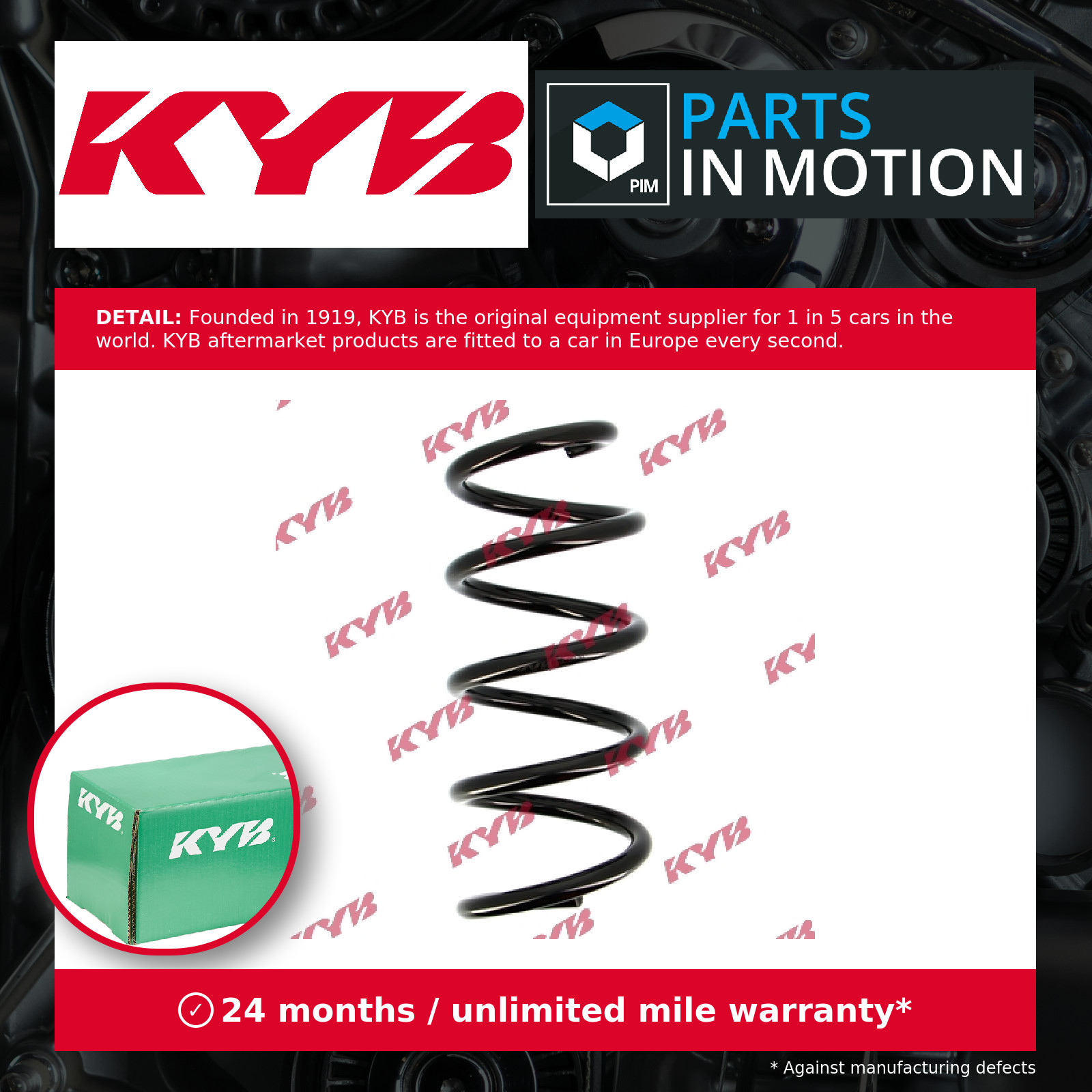 Front KYB RA1302 Suspension Spring for FIAT,OPEL,RENAULT,VAUXHALL - Image 3