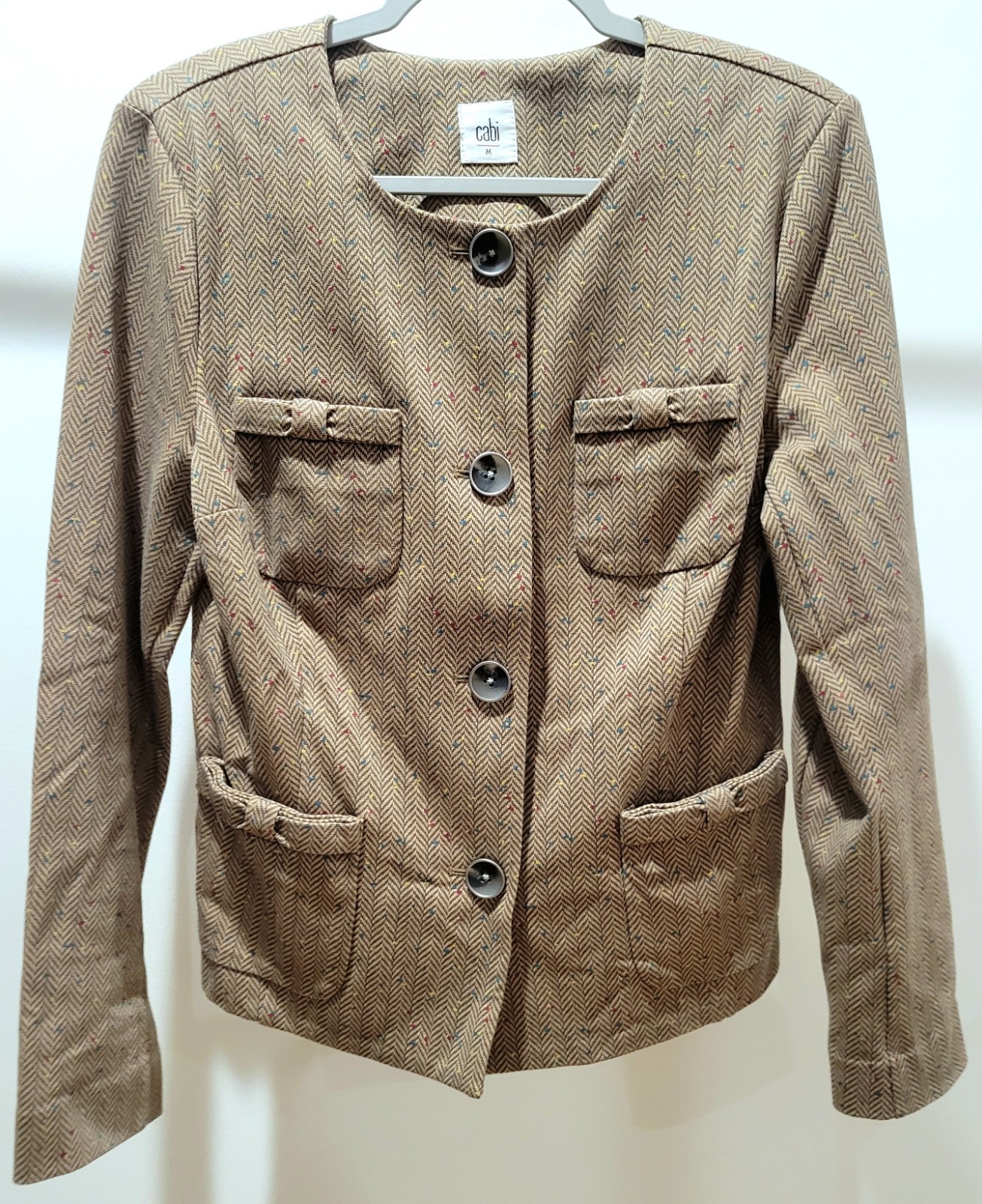 HIDDEN RAINBOW Cabi Herringbone Pattern Brown/Mul… - image 1