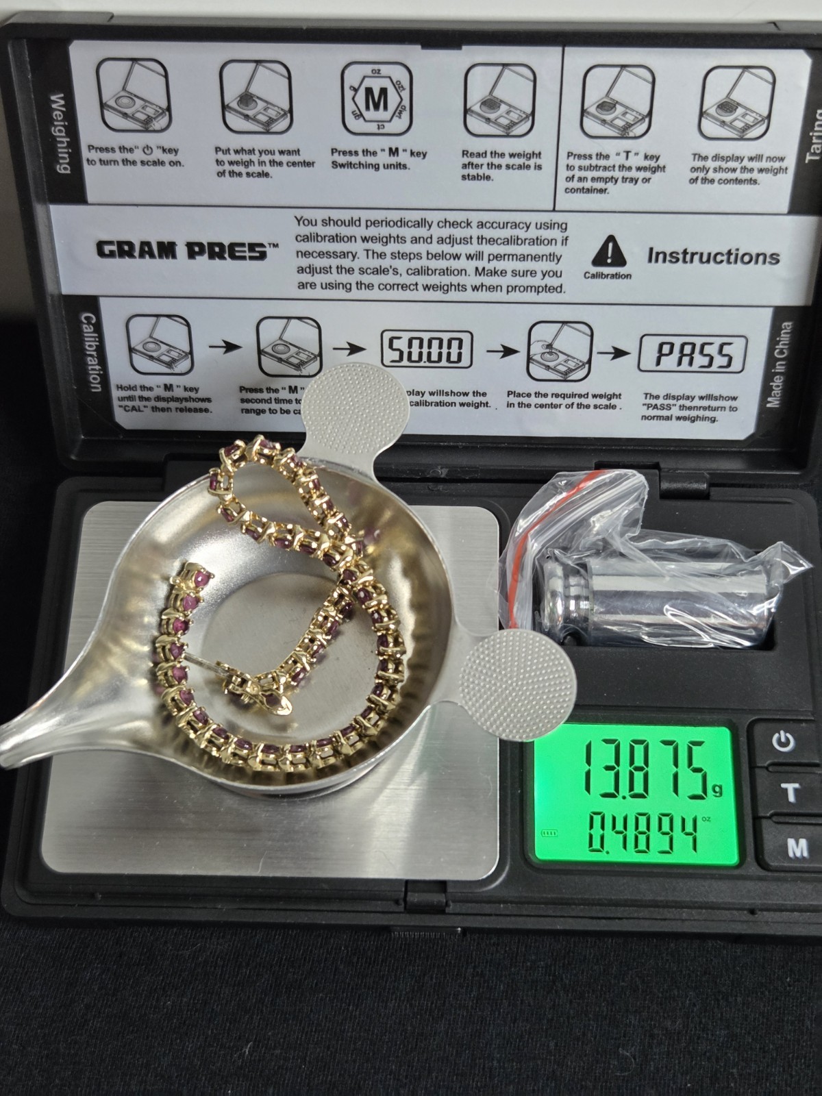 Solid 14k Yellow Gold Stunning Ruby Bracelet - image 17