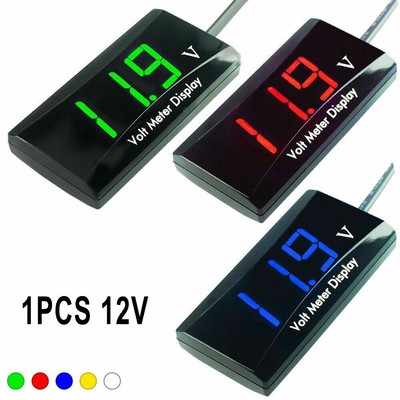 DC 12V LED Digital Monitor Volt Meter Display Battery Gauge Voltage High Quality