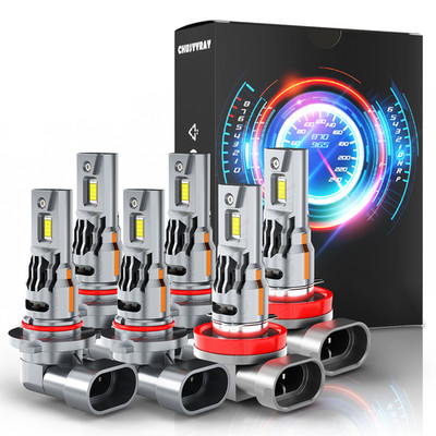 6pcs 9005 9006 H11 Combo LED Headlight Fog Bulbs Kit High Low Beam 6000K White