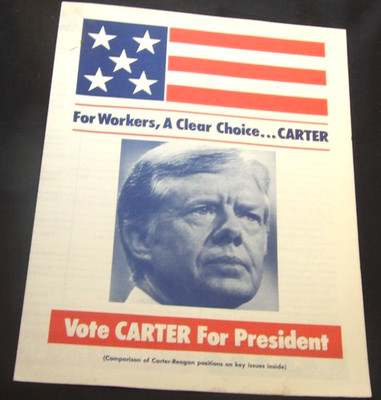 Jimmy Carter for President Brochure-1980 VOTE CARTER FOR PRESIDENT