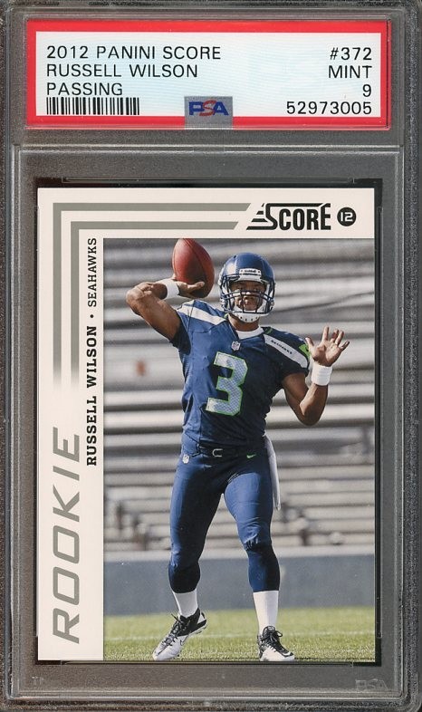 2012 Panini Score #372 Russell Wilson RC MINT Passing PSA 9 Seattle Seahawks 005