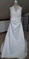 Piękna suknia ślubna z dekoltem Halter. rozmiar 12/14..zobacz opis 😍