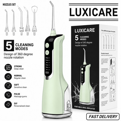 2026 Verbesserte Luxecare Luxe Kabellose Zahnseide, Munddusche 360 ml 6 Düsen