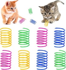 30 PCS Cat Spring Toys Colorful Cat Coil Springs Durable Plastic Springs Cat Toy