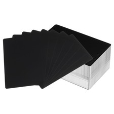 200 Pack 0.21mm Thick 3.4"x2.1" Metal Business Cards Blank for Custom DIY Black